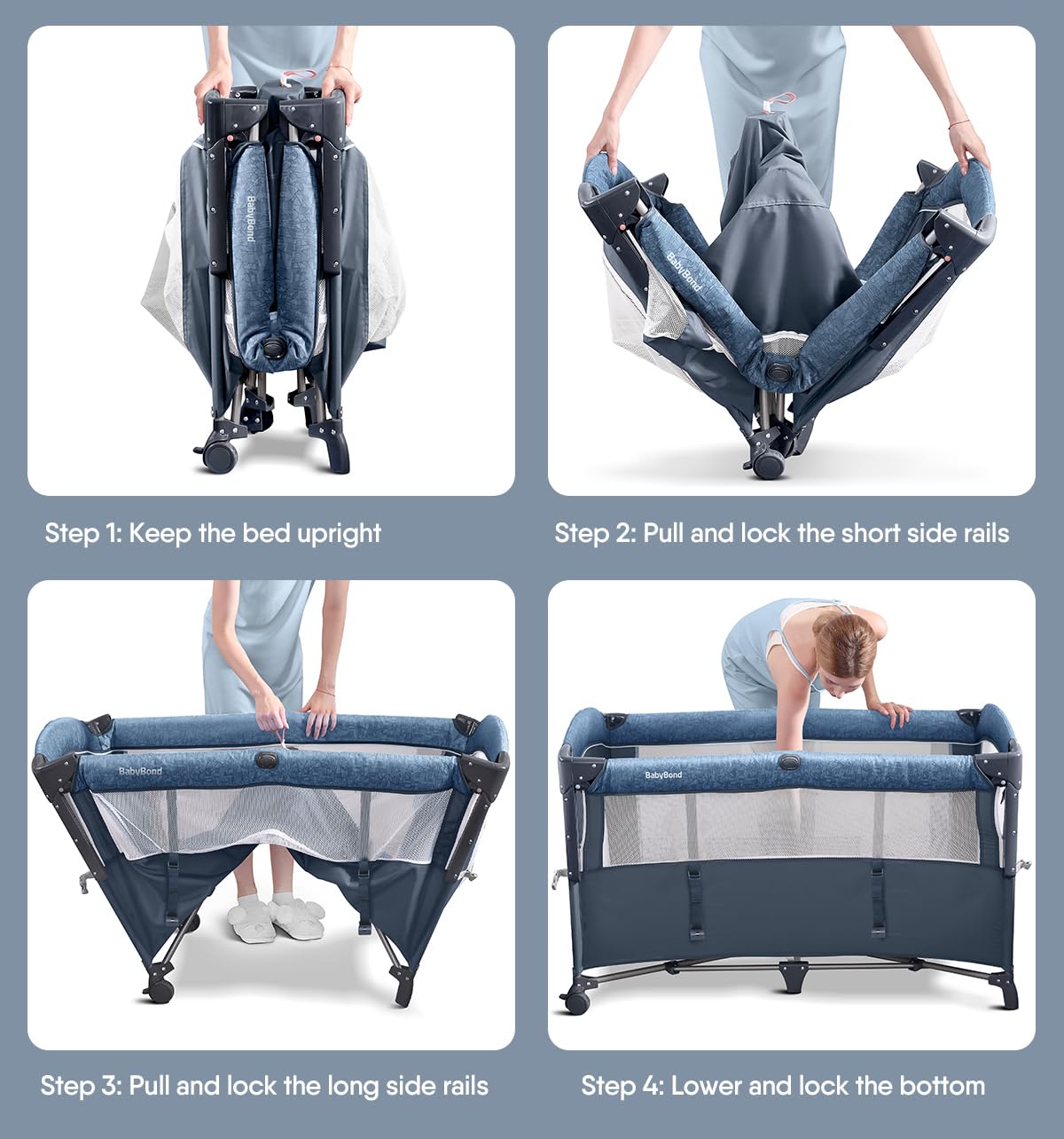 5-in-1 Portable Nursery Center with Bassinet and Changing Table