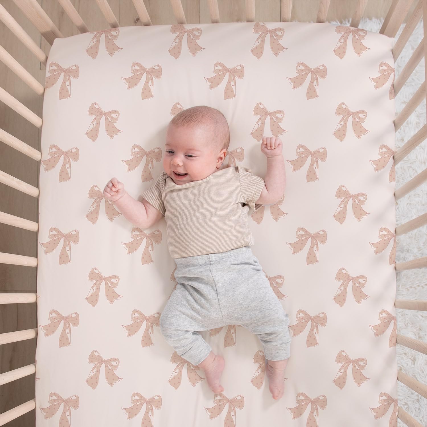 3 Piece Baby Crib Bedding Set Pink Floral