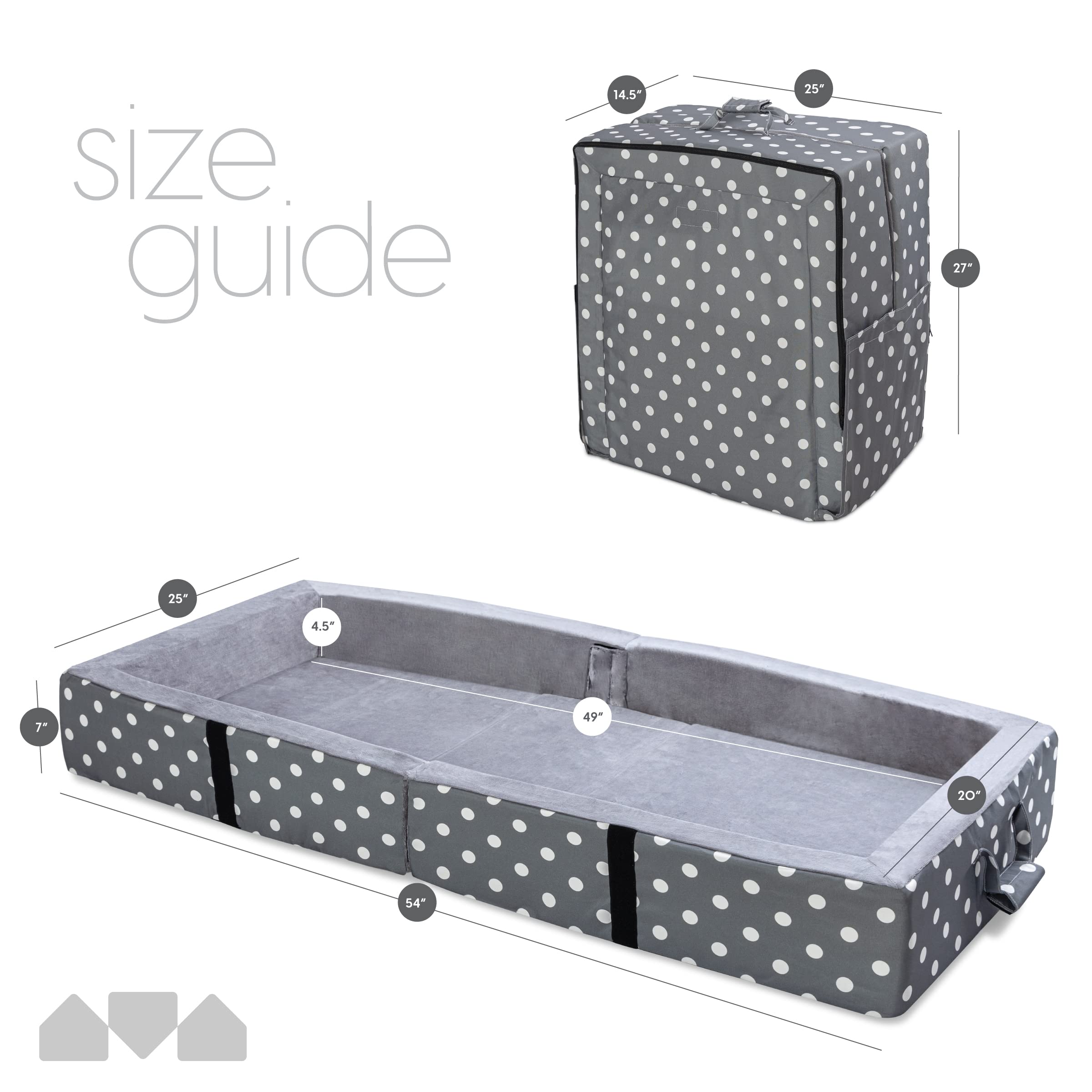 Foldable Toddler Floor Bed with Washable Cover