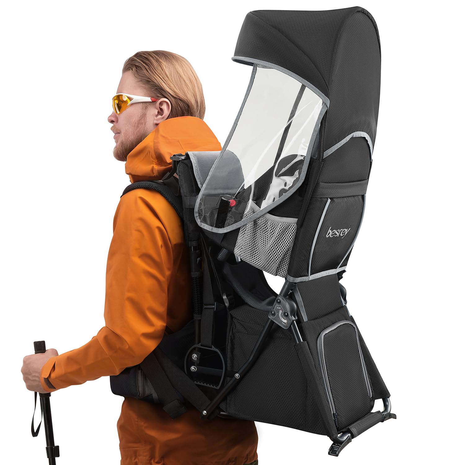 Baby Backpack Carrier for Hiking Toddler Backpack Carrier Child Carrier Black