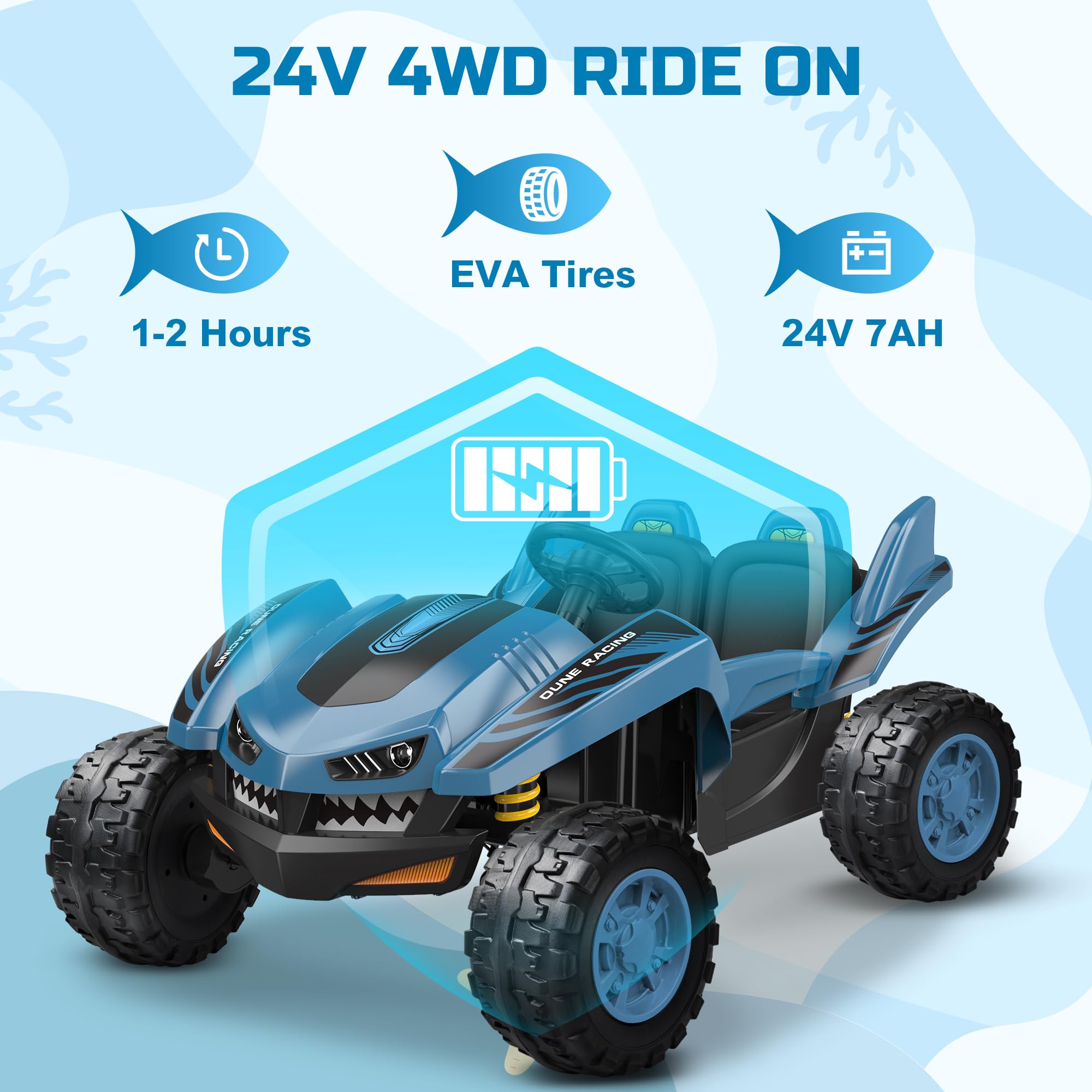 24V Ride-On Toy for Kids 3-12 Years