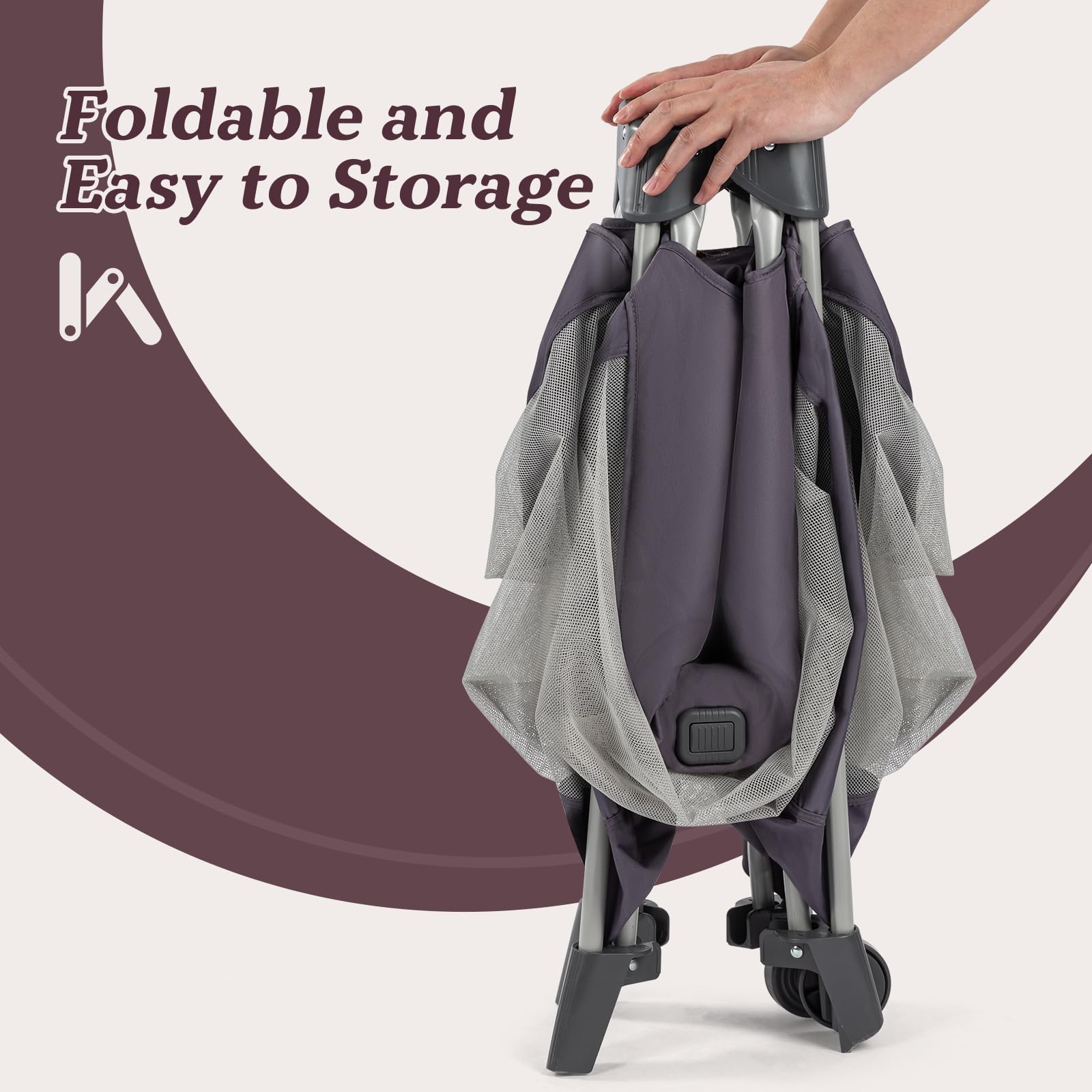 4-in-1 Portable Baby Playard with Bassinet and Changing Table