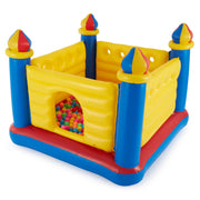 Inflatable Colorful Jump-O-Lene Castle Bounce House, for 2 Kids Ages 3-6 - Large Blow