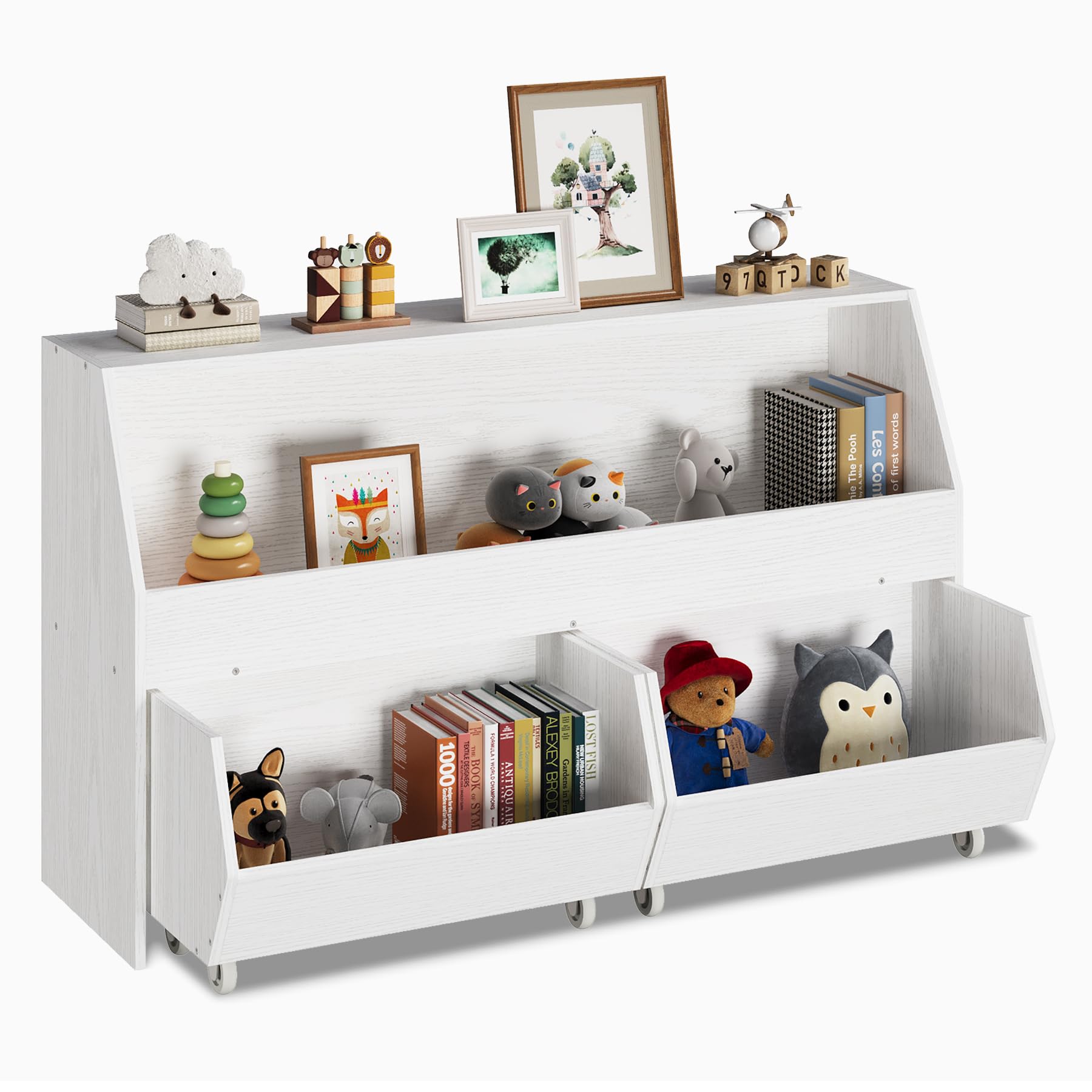 Toy Storage and Organizer, Kids Bookshelf Boys