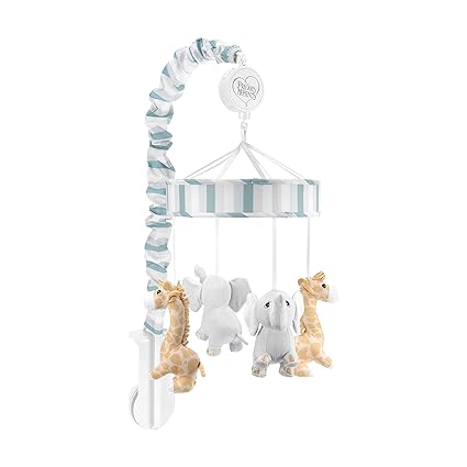 Moments Noah’s Ark Baby Musical Crib Mobile for Girls with Soft Lullaby