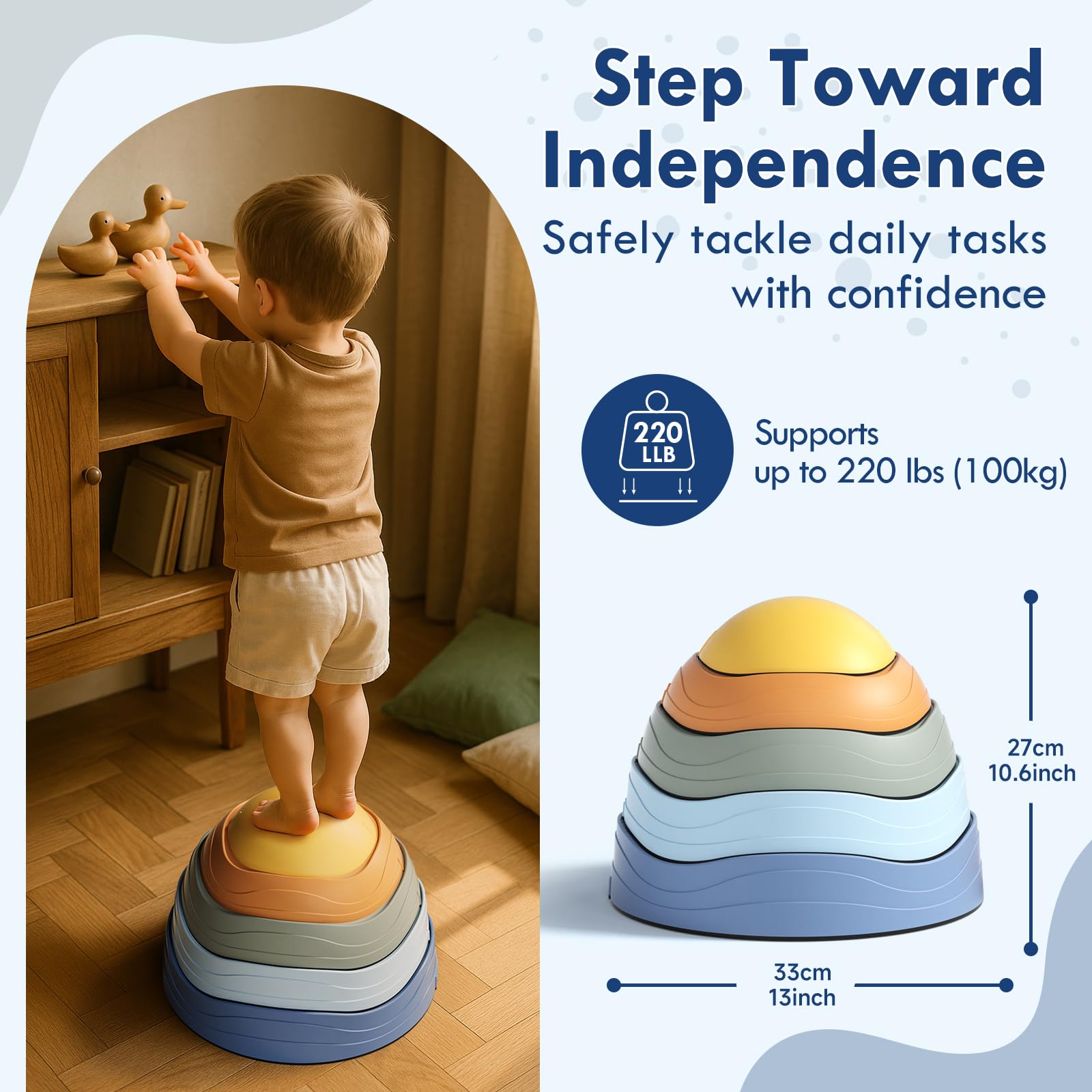 Stepping Stones for Kids - Non-Slip Balance Toys Indoor Outdoor