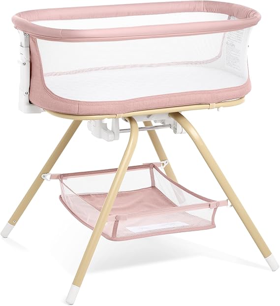 3 in 1 Baby Bassinet, Rocking Bassinets Bedside Sleeper with Calming Motion