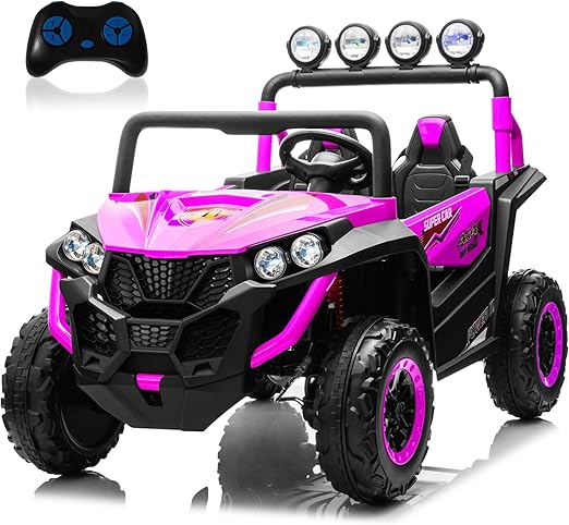 24V 2 Seater Ride on Car for Kids, 4WD Electric Cars Vehicles for Kids 3-8 Years