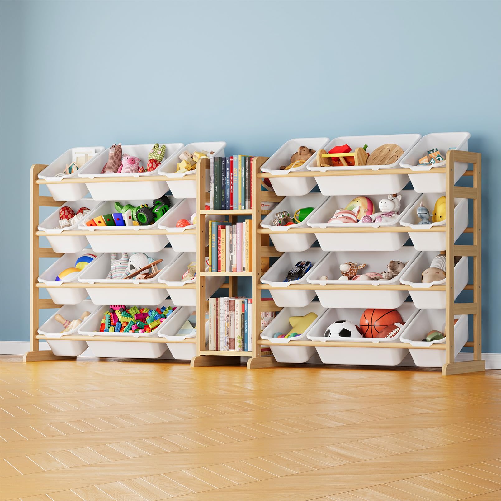 Large Toy Storage Organizer with 24 Bins and 3 Shelves