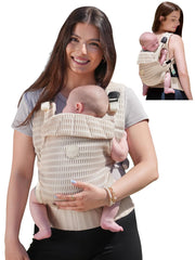 Baby Carrier Newborn to Toddler, Breathable Mesh Carrier(7-44lbs)