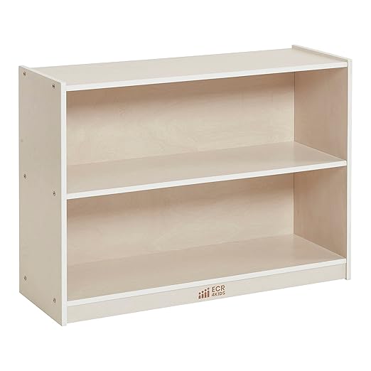 2-Shelf Mobile Storage Cabinet, Classroom Furniture, Grey Wash