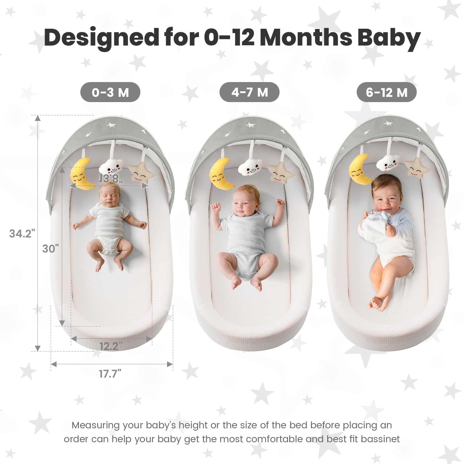 Portable Baby Bassinet Travel Lounger with Mosquito Net