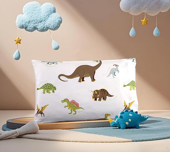 White Dinosaure Standard Pillowcases,Bedding Pillowcases Pack