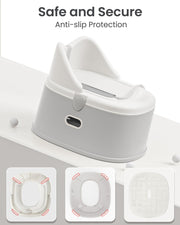 3-in-1 Toddler Potty Training Toilet for Boys and Girls with Soft Cushion Multi-use Baby Potty Chair for Toddlers 1-3 Training Potty Seat Toddler Toilet Baby Potty Training Seat with Step Stool