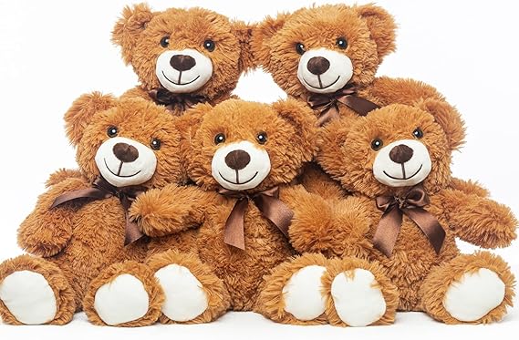 12 Pack Teddy Bears Bulk 13.5 inch Small Teddy Bear Stuffed Bears for Baby Shower