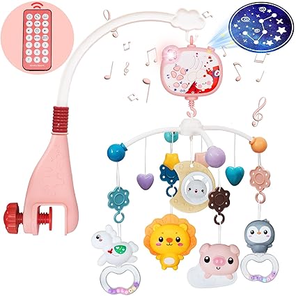 Baby Mobiles for Cribs, Crib Mobile with Music and Lights