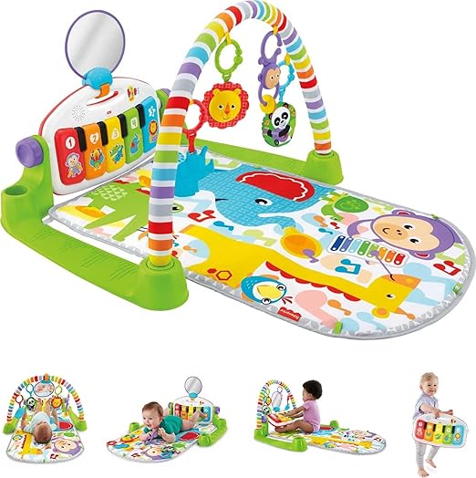 Baby Playmat Deluxe Kick & Play Piano Gym, Green Musical