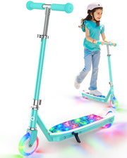 Kids Electric Scooter with LED Lights – 2-Level Adjustable Handlebar