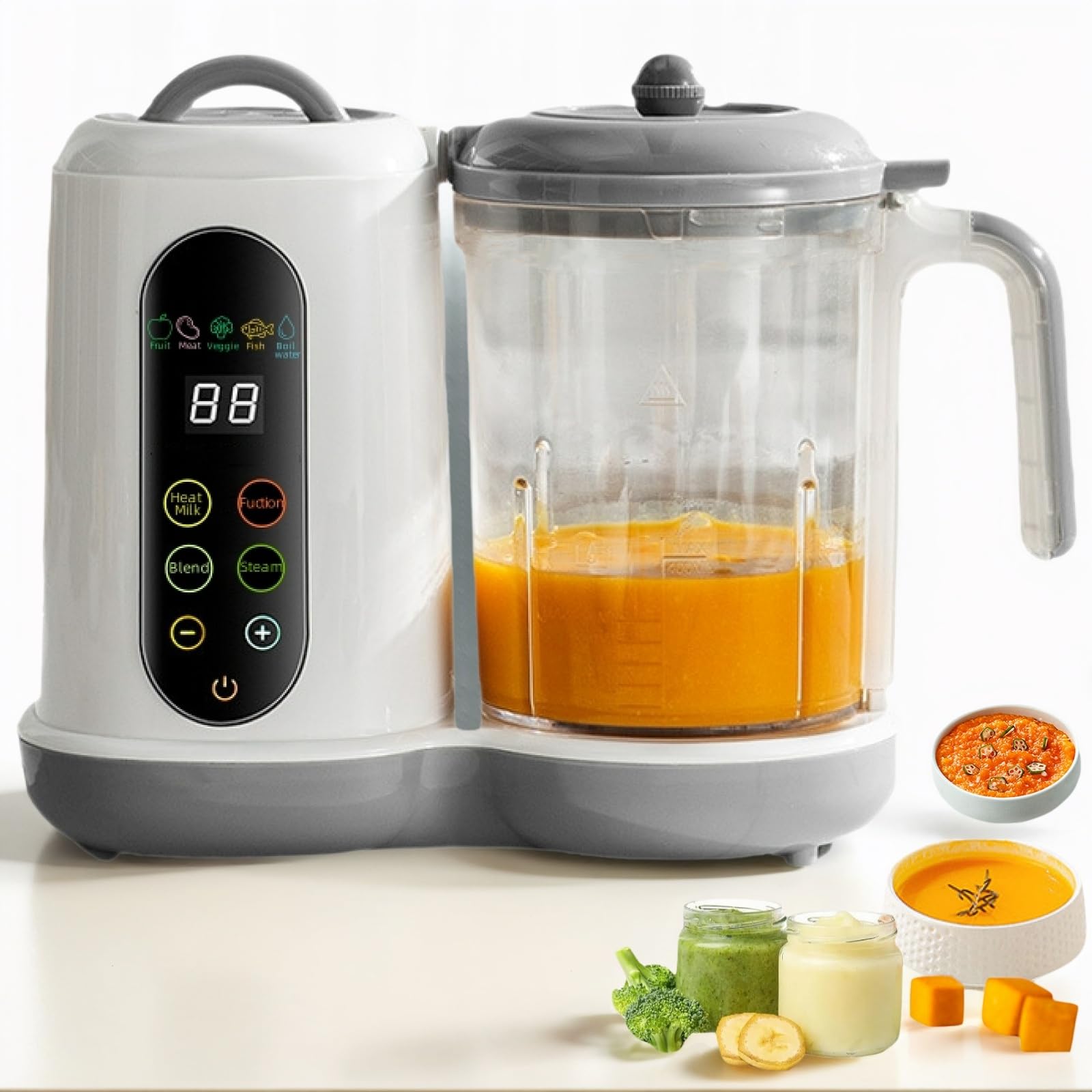 Multifunction Baby Food Maker,Duo Meal Station Baby Steamer and Blender