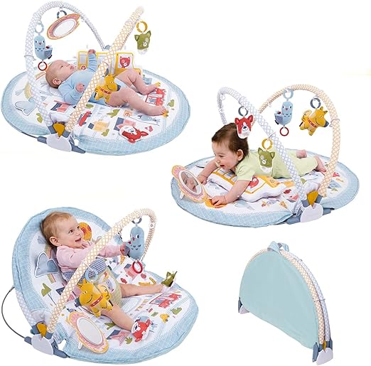 Baby Gym Lay to Sit-Up Playmat. 3-in-1 Newborns Activity