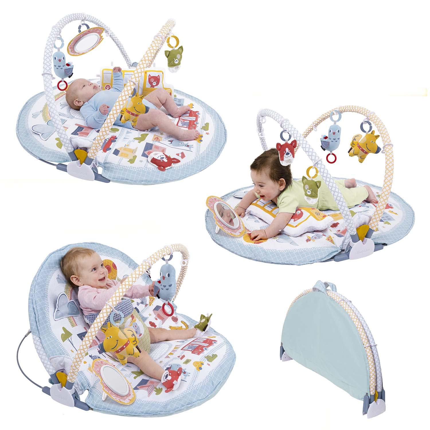 Baby Gym Urban Lay to Sit-Up Playmat. 3-in-1 Newborns Activity Center