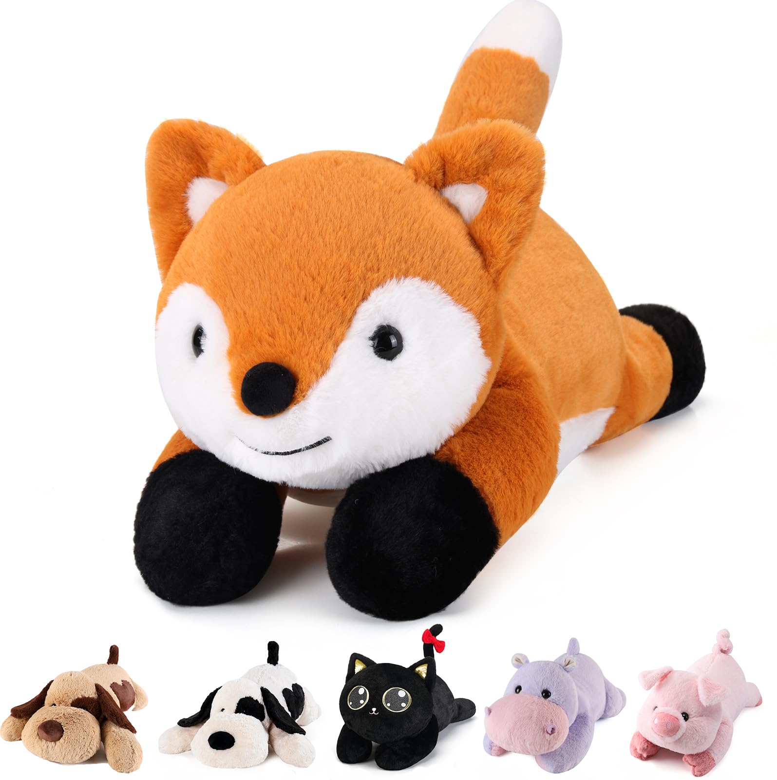 Fox Weighted Stuffed Animals -28 Inch 5.0 Pounds Weighted Plush Fox Stuffed Animals
