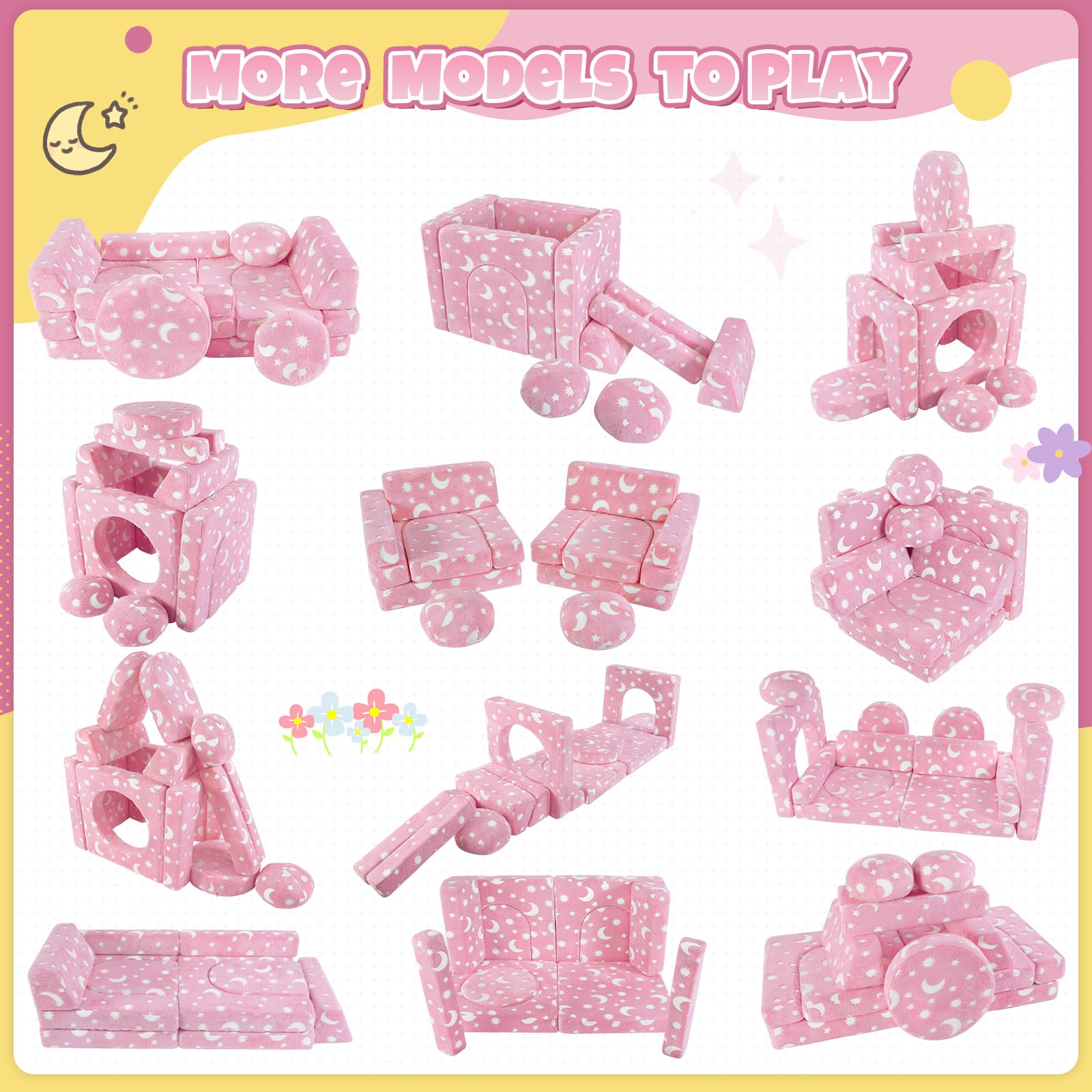 4-Piece Toddler Bedroom Set with Bed, Table, Chair & Toy Box