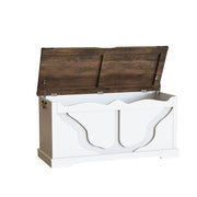 Storage Chest, Wooden Storage Benches Trunk with 2 Safety Hinges