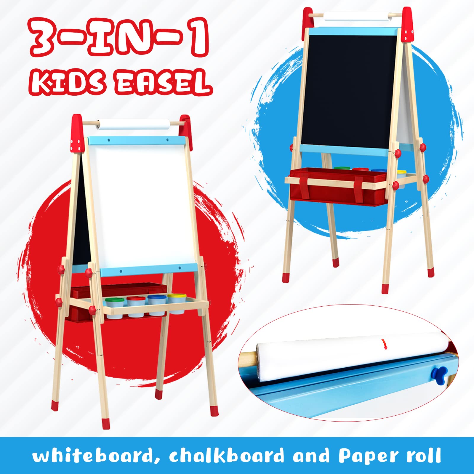 Adjustable Kids Art Easel with Complete Painting Set