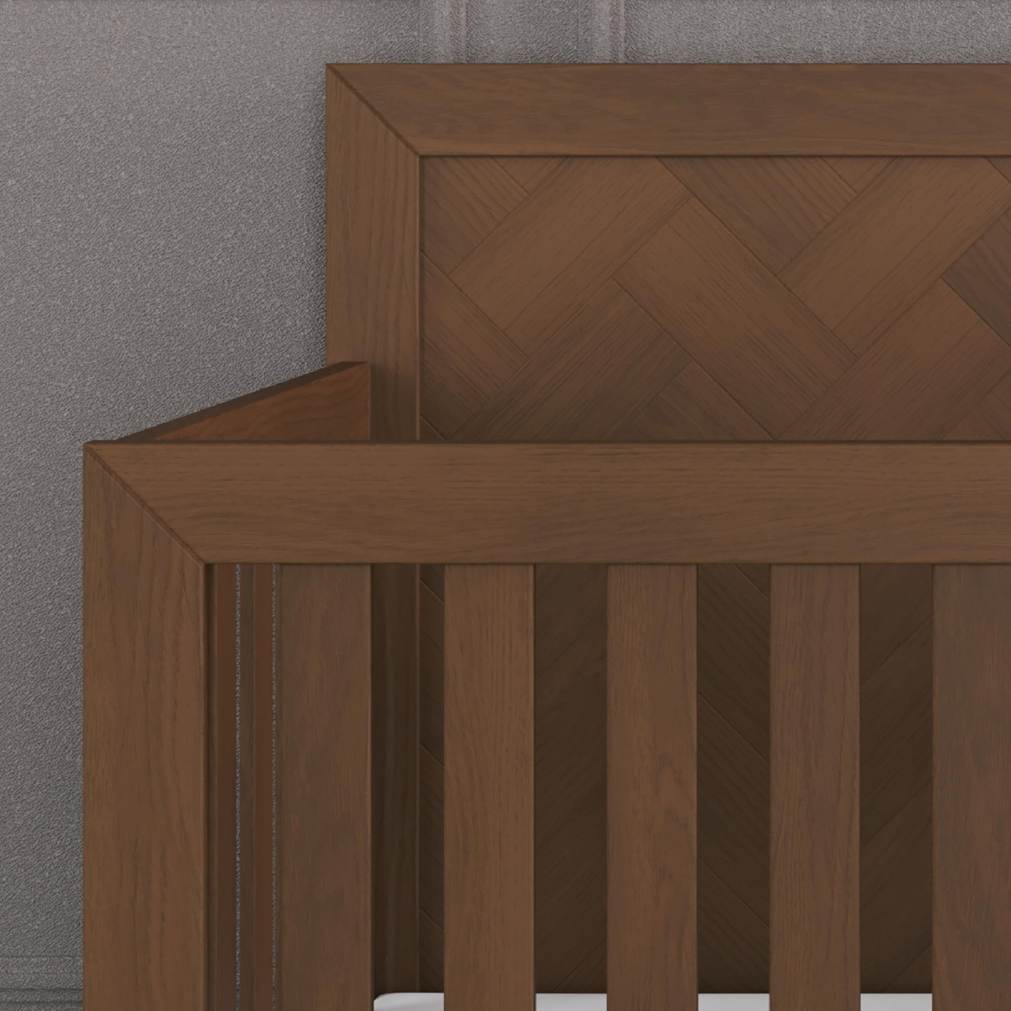 4-in-1 Convertible Baby Crib with Adjustable Mattress Heights