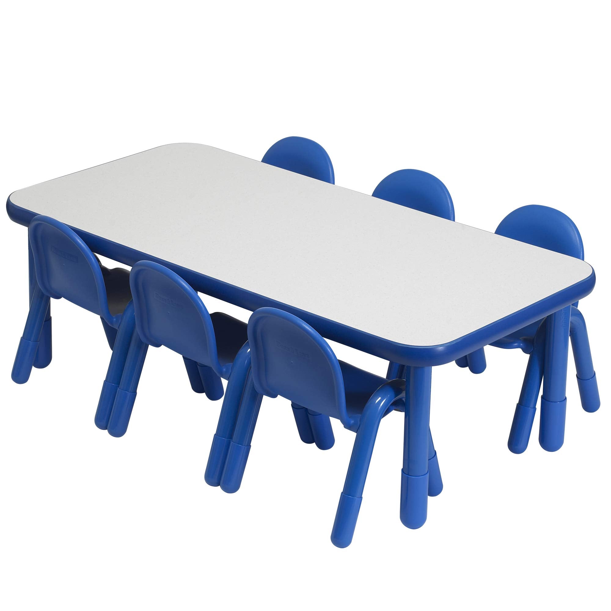 Factory Baseline Preschool 60" x 30" Rectangular Table & Chair Set - Solid Blue