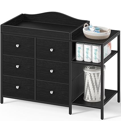 Dresser with Changing Table Top, White Changing Table Dresser