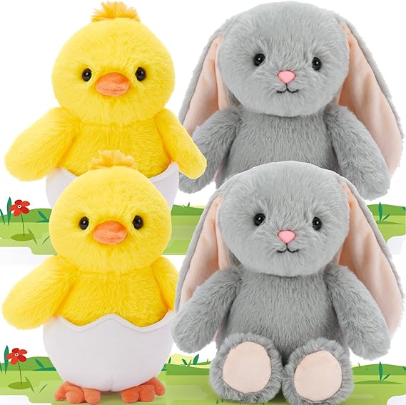 13 inch Stuffed Animals Bulk, 8 Pack Assorted Animals Plush Toy Set with Teddy Bear