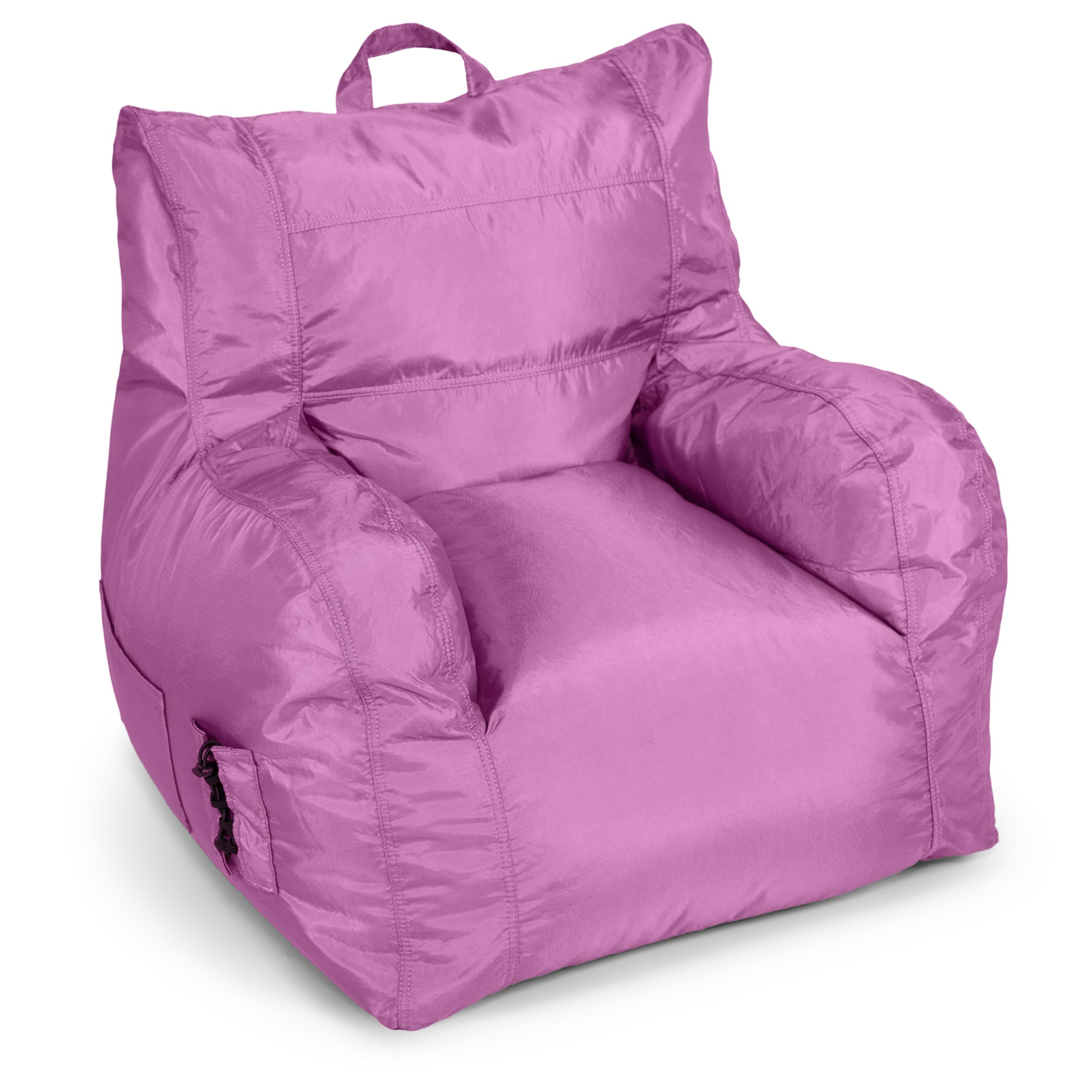 Dorm Bean Bag Chair with Drink Holder and Pocket