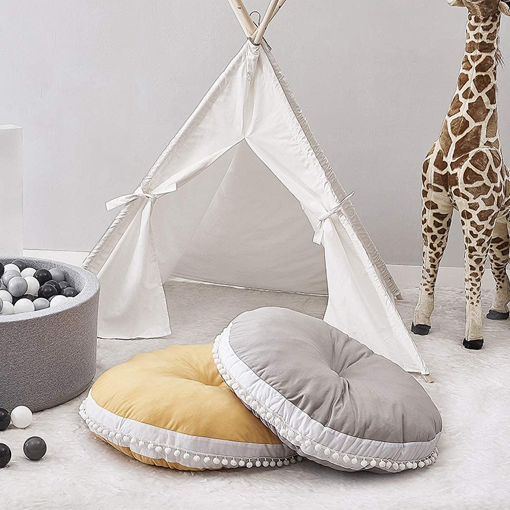 Large Kids Floor Cushion Seating, Circle Kids Floor Pillow