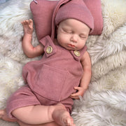 18 inch Lifelike Full Silicone Baby Doll Girl Open Mouth Realistic Reborn Dolls That Look Real