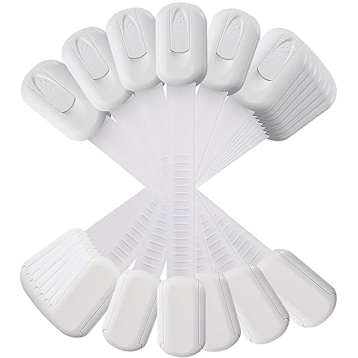 6 Pack Vmaisi Multi-Use Adhesive Straps Locks - Childproofing Baby Proofing Cabinet