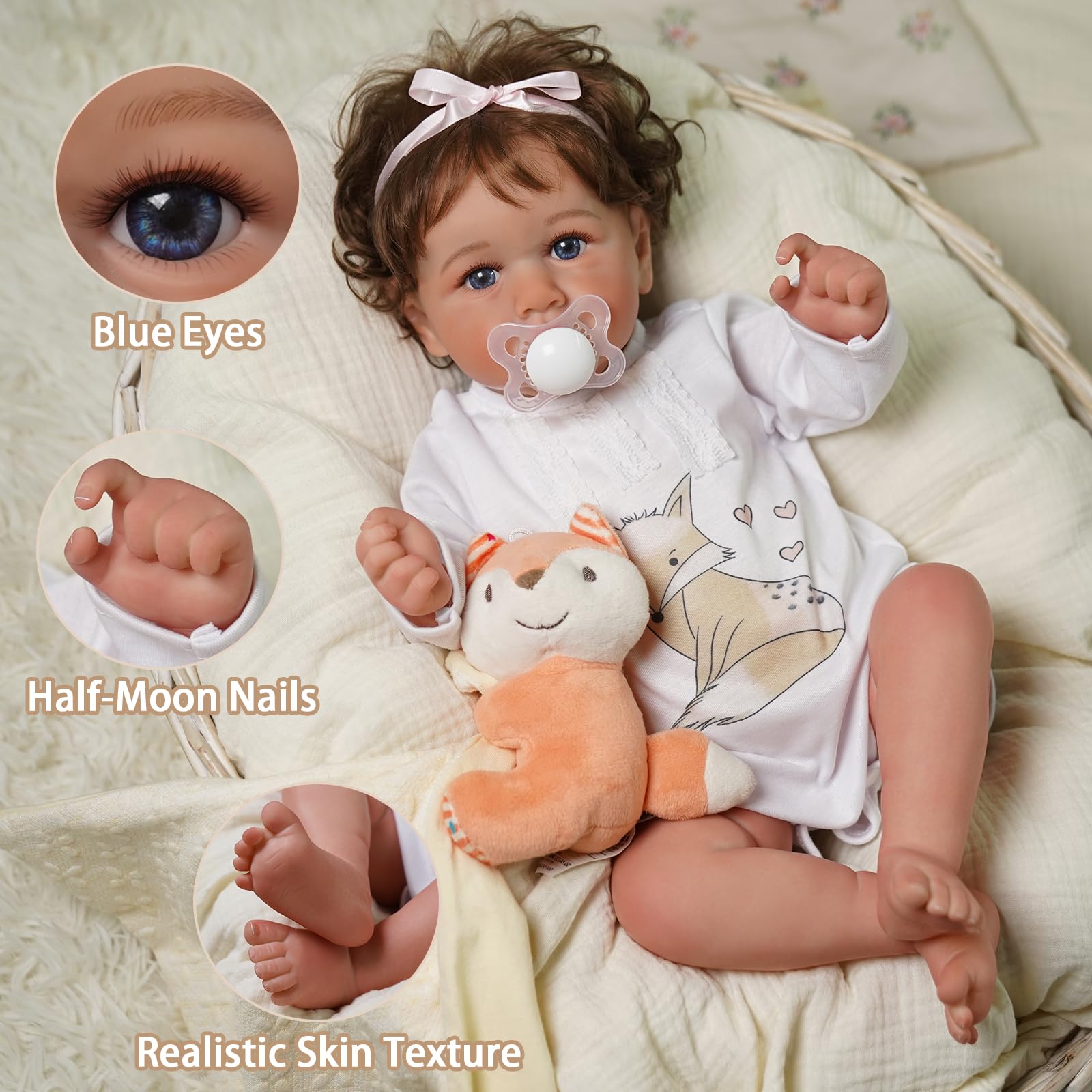 Lifelike Reborn Baby Dolls - 18 Inch Soft Body Realistic-Newborn Baby Dolls Cute