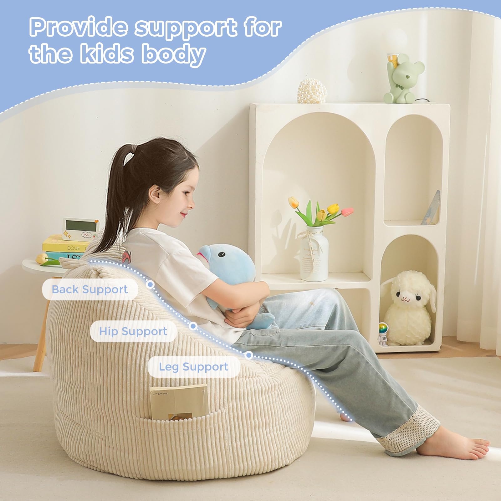 Kids Bean Bag Chair with Handle