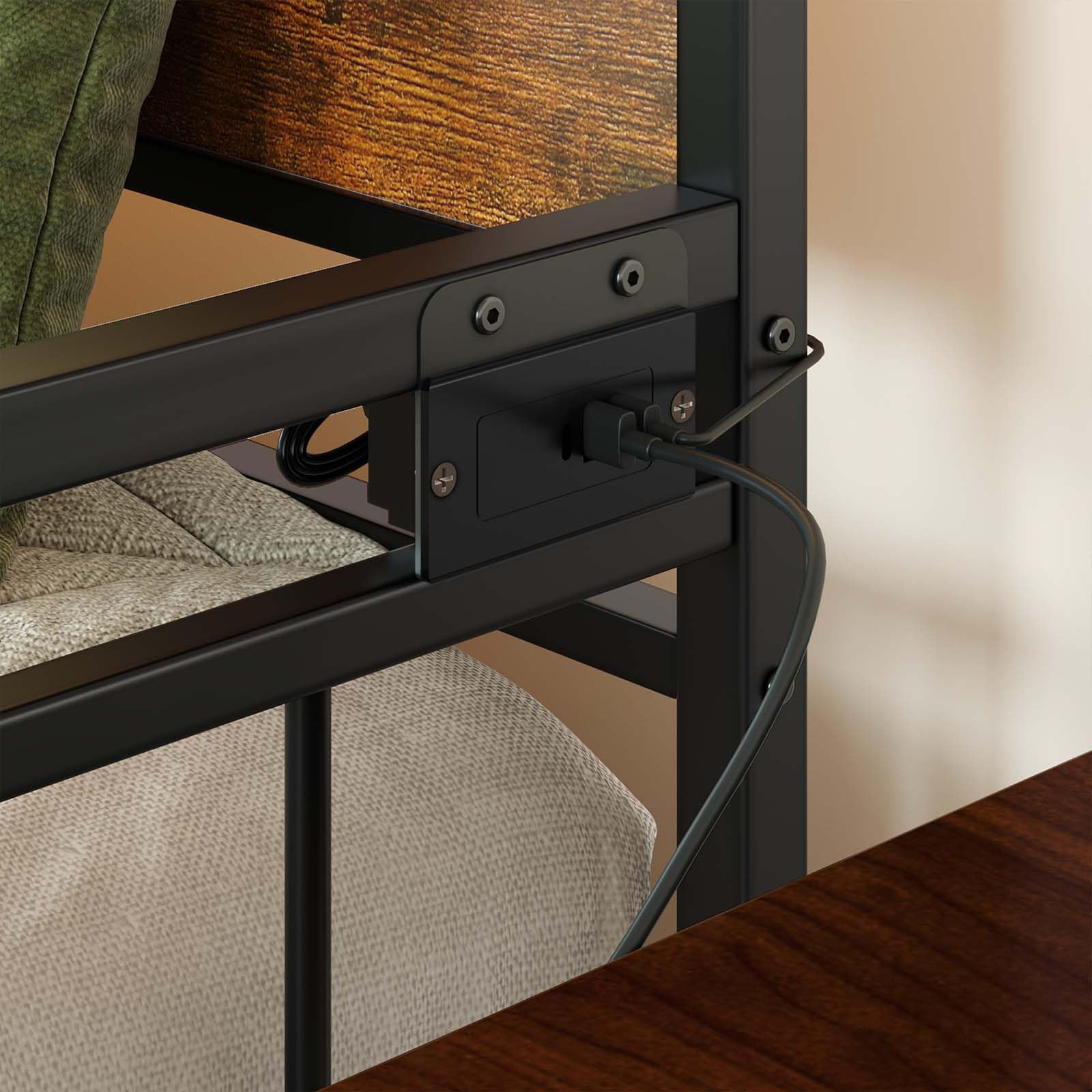 Twin Daybed with Trundle and Charging Station