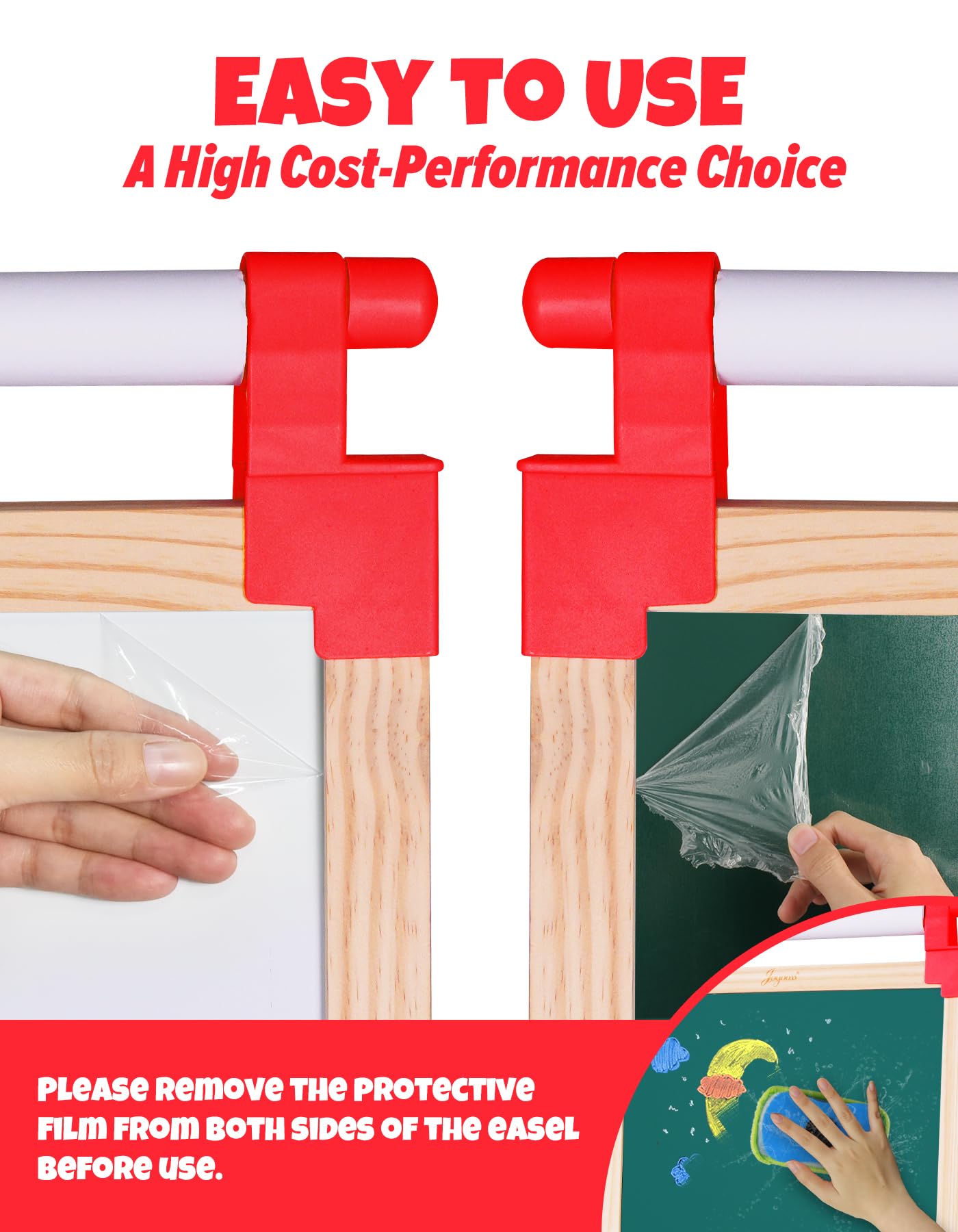 Kids Wooden Art Easel with Paper Roll