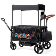 Wagon Stroller for 2 Kids, All-Terrain Wagon for Kids with Footwell, Canopy