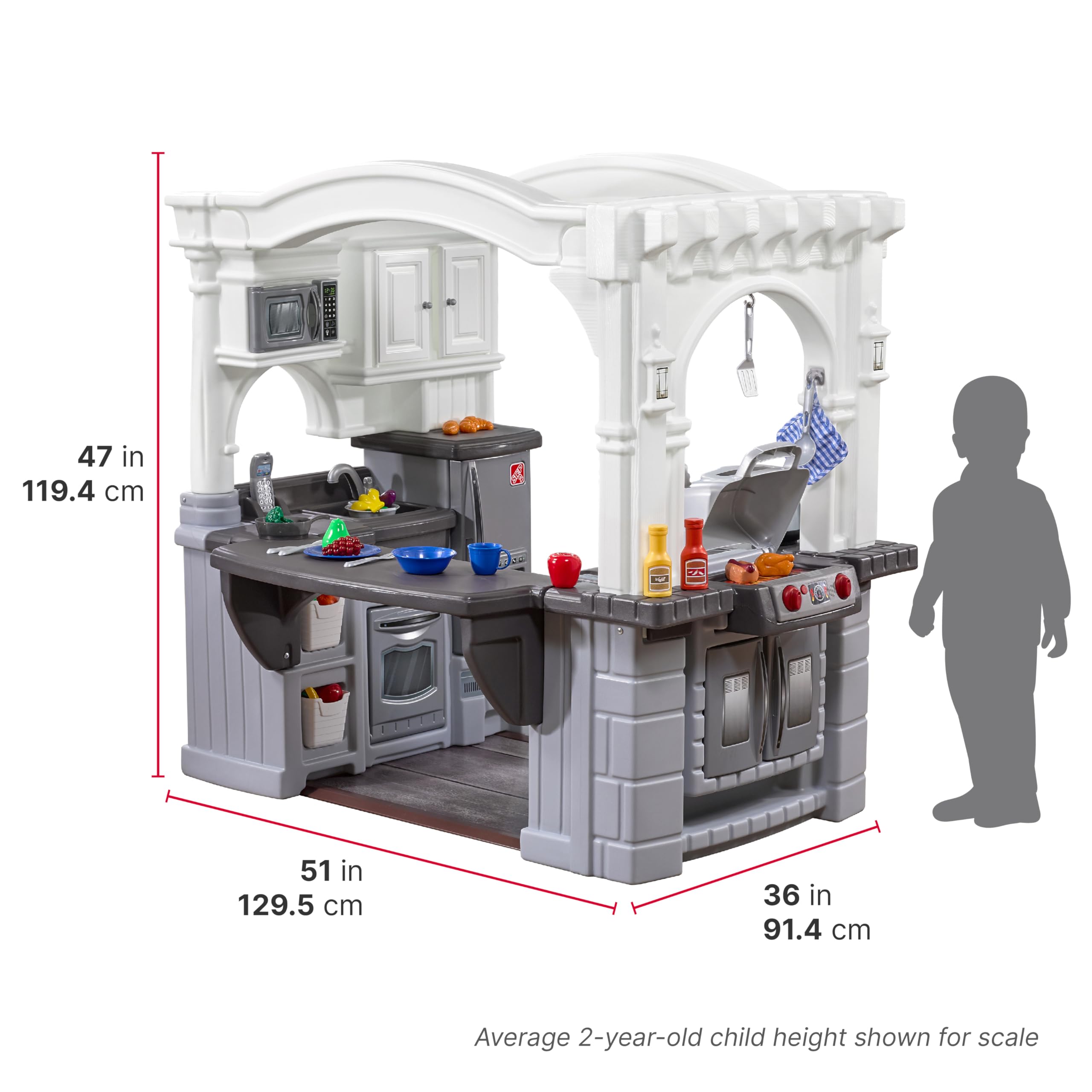Walk-In Kitchen & Grill Playset with Lights & Sounds