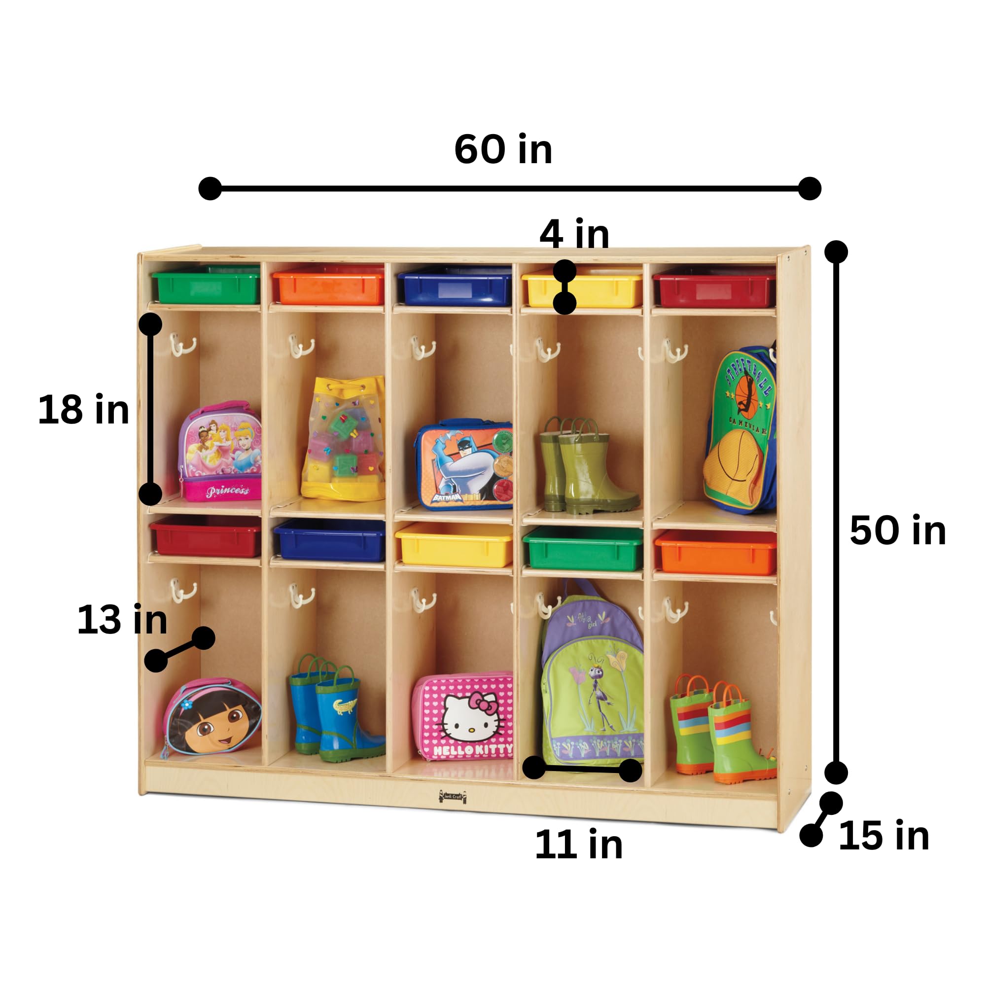 Jonti-Craft 6680JC Take Home Center Without Storage Bins - Kids Classroom Coat Locker