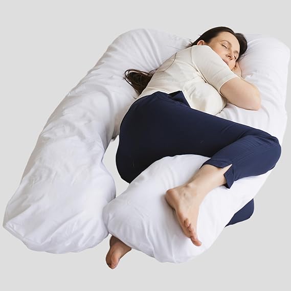 Organic U-Shape Pregnancy Pillow for Sleeping with Natural Kapok