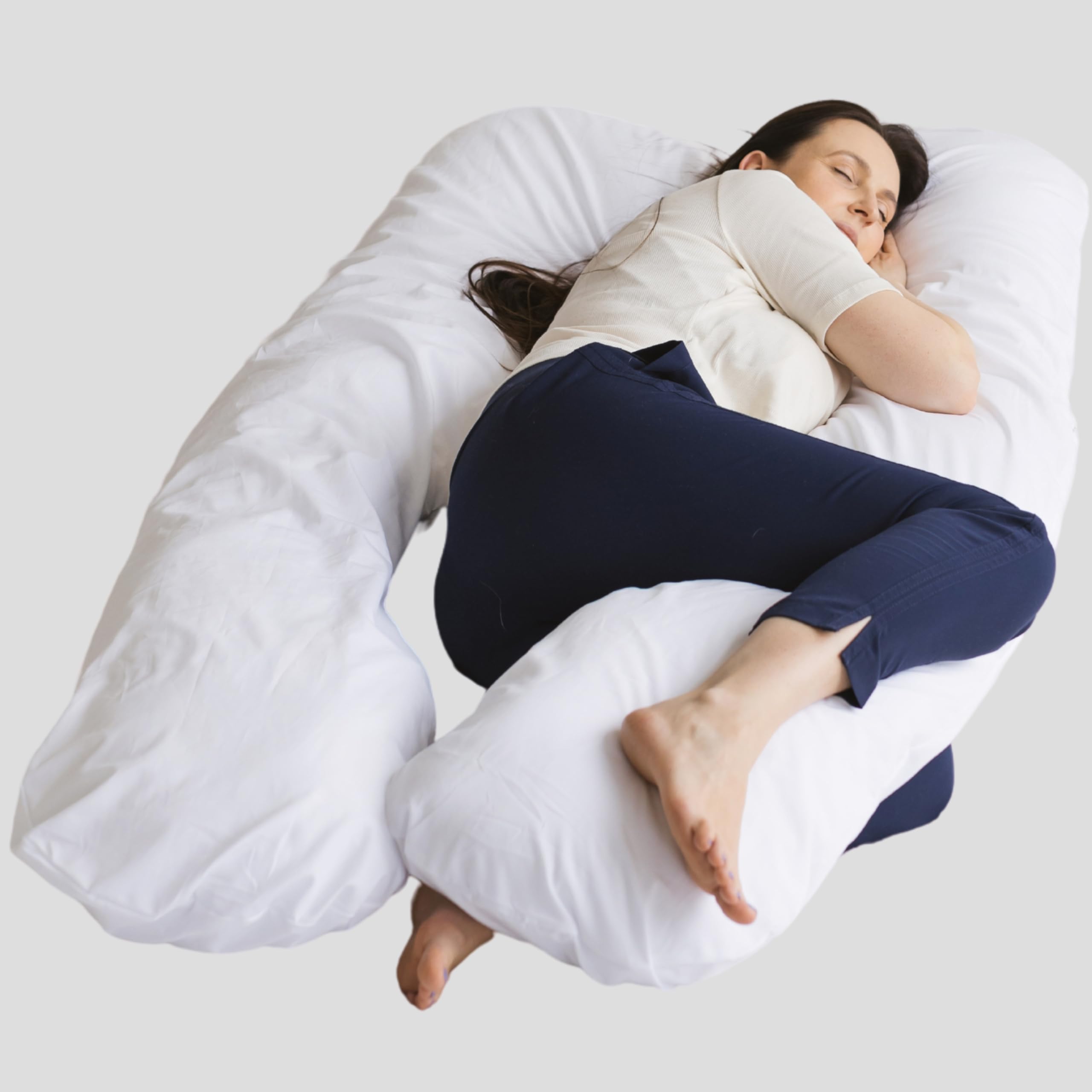 First Organic U-Shape Pregnancy Pillow for Sleeping with Natural Kapok