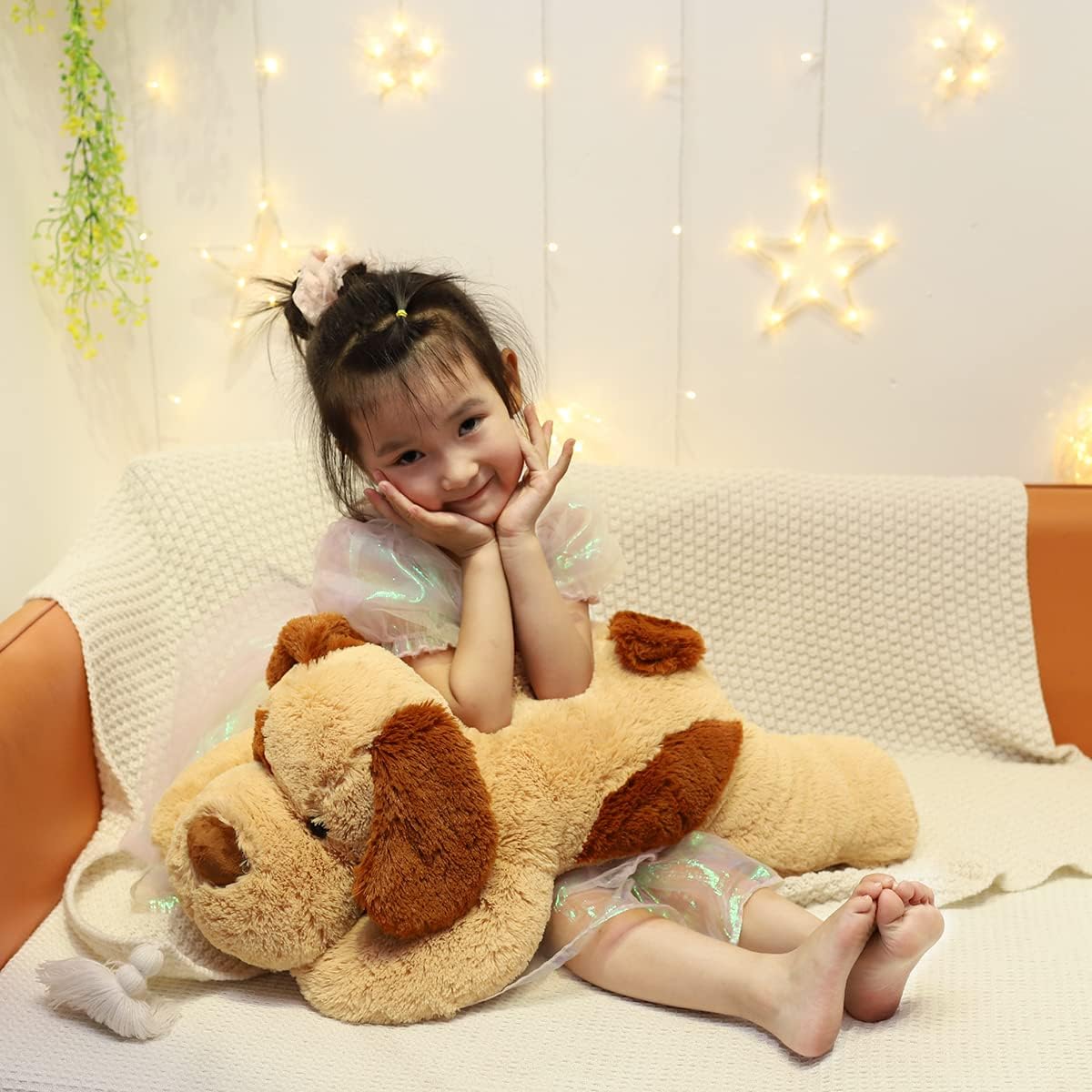 26.8 inch 5 lbs Dog Weighted Stuffed Animals, Large Weighted Plush Animal