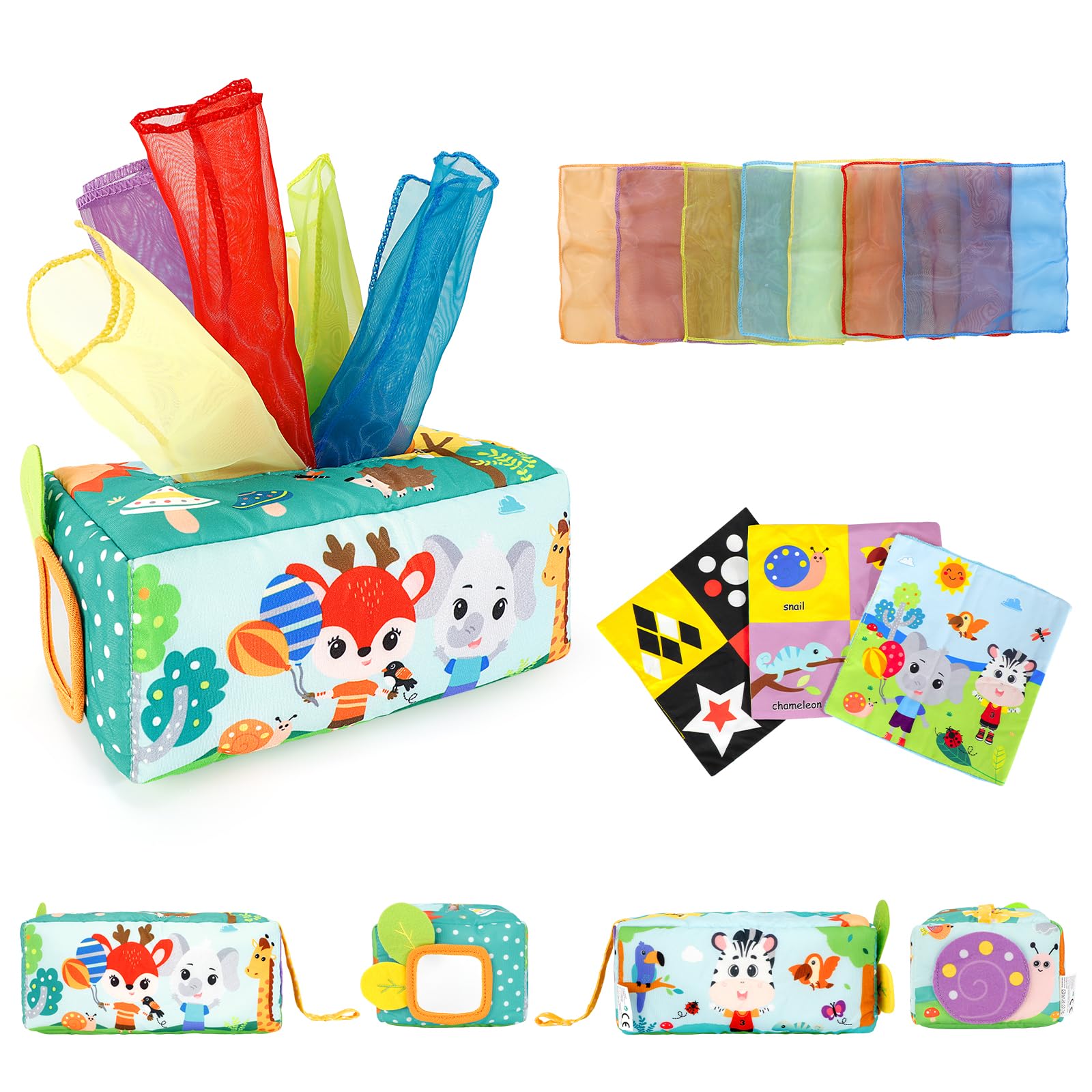 Baby Gift Set,Montessori Learning Toys Set- Silicone Sensory Toys