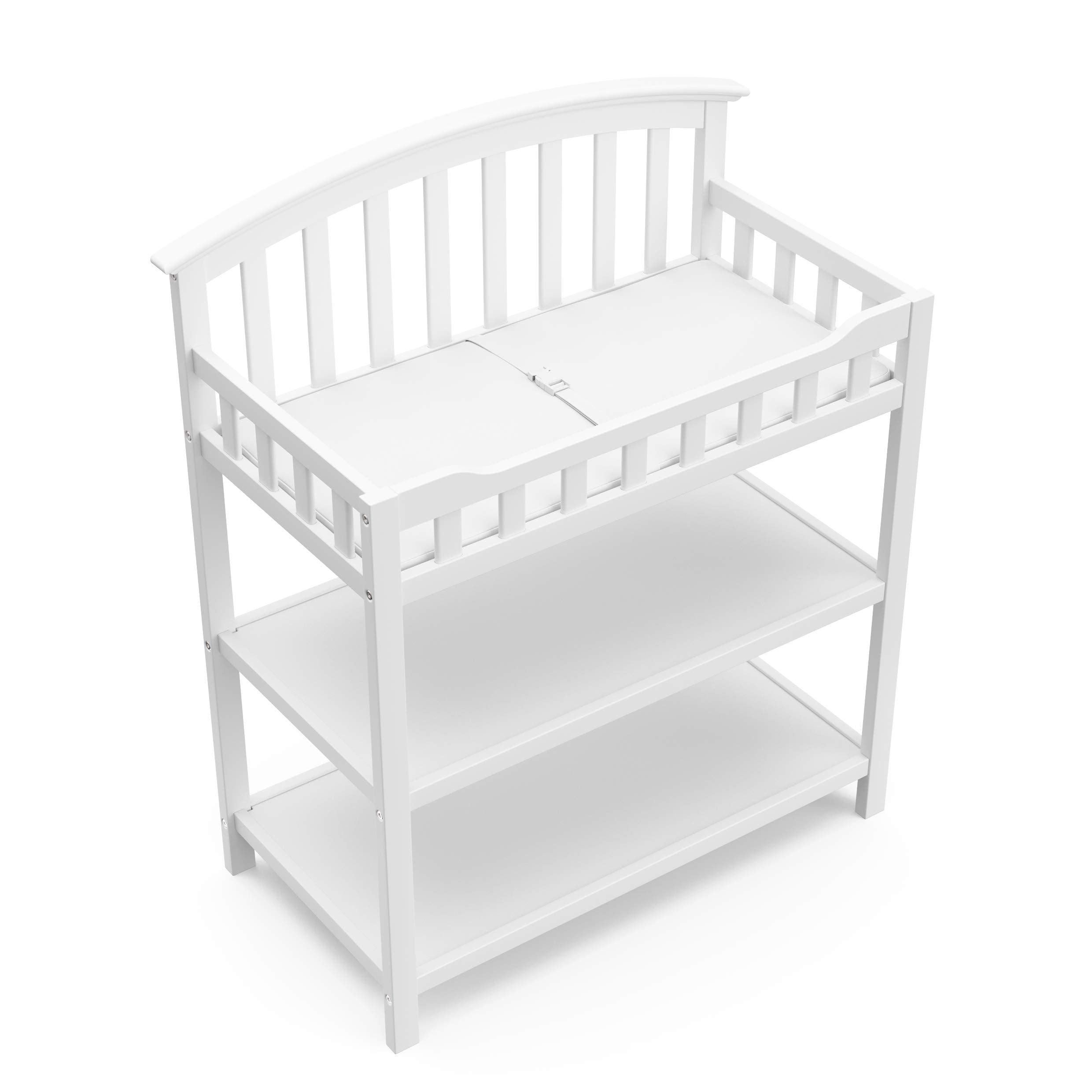 Changing Table with Water-Resistant Changing Pad (White)