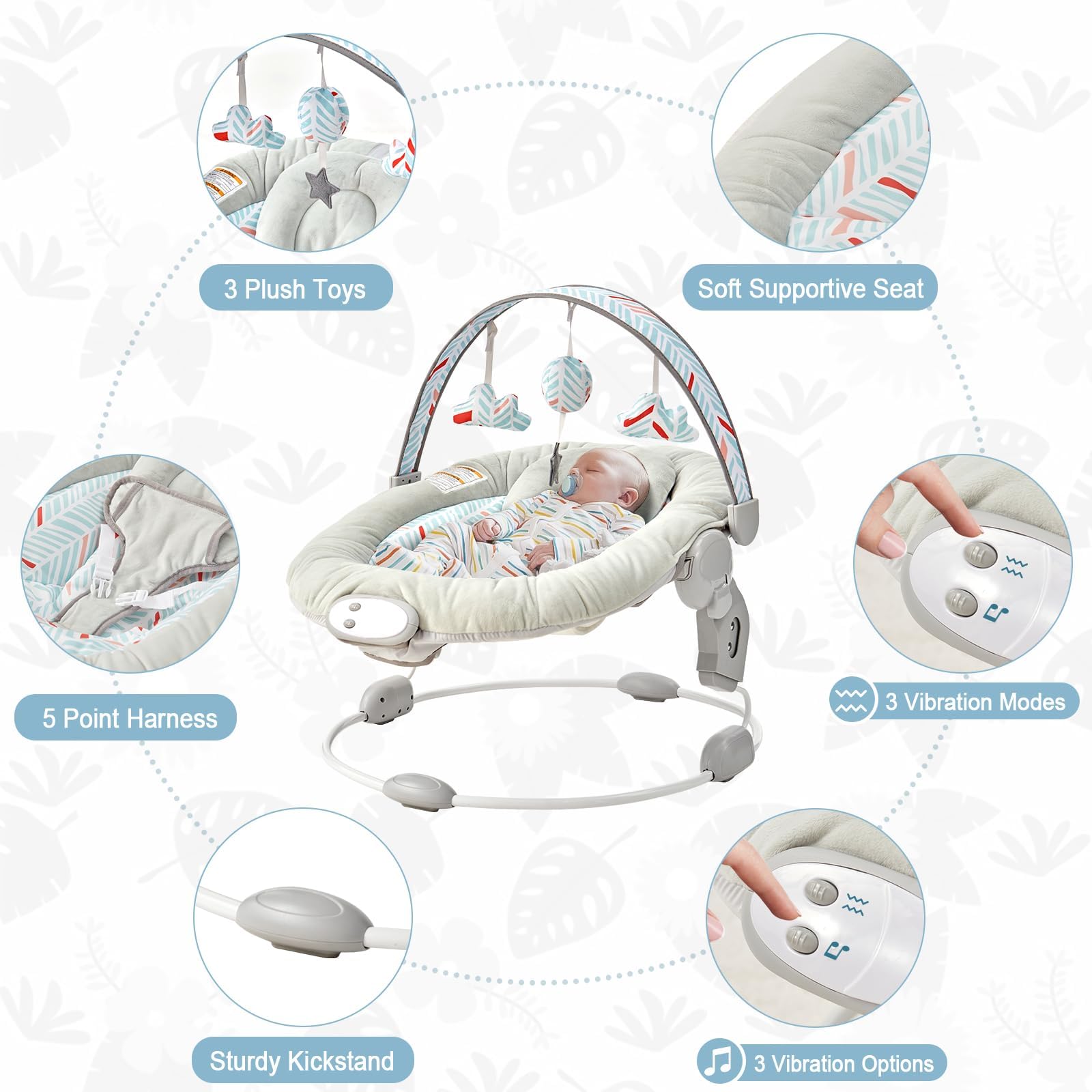 Adjustable Wooden High Chair with Tray